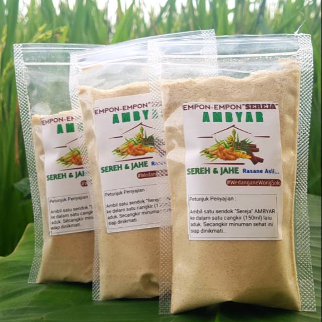 

Jahe Bubuk Sereja Ambyar (130gr)