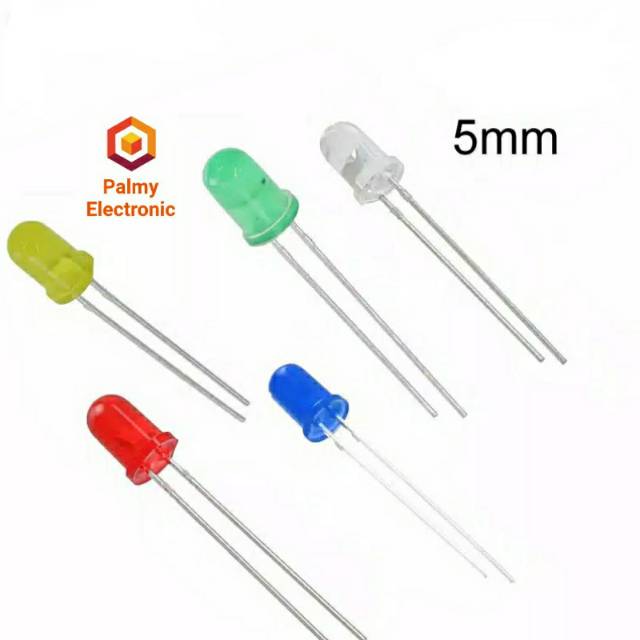 LED Diode 3MM 5MM Biru Kuning Putih Hijau Merah