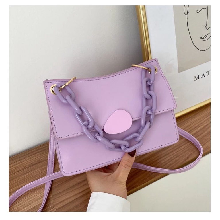 HEYKASTORE - Tas selempang fashion wanita import kekinian rantai akrilik korean bag kode 615