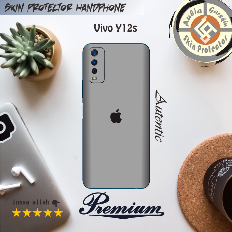 Garskin HP Vivo Y12s Motif iphone grey - Free Custom Motif