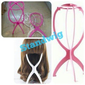 Hairclip Wig Stand warna Pink dan putih Ori Korea