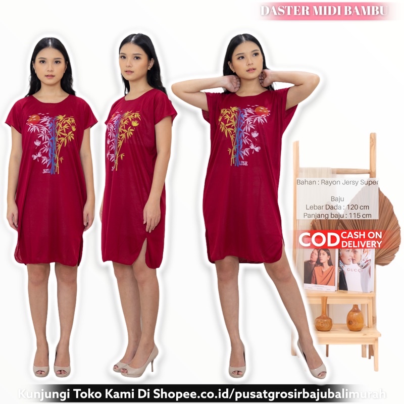 Daster Dress Bali Motif Bambu