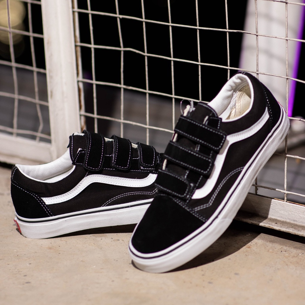 Vans Oldskool Velcro Classic  “ Black / White ORIGINAL