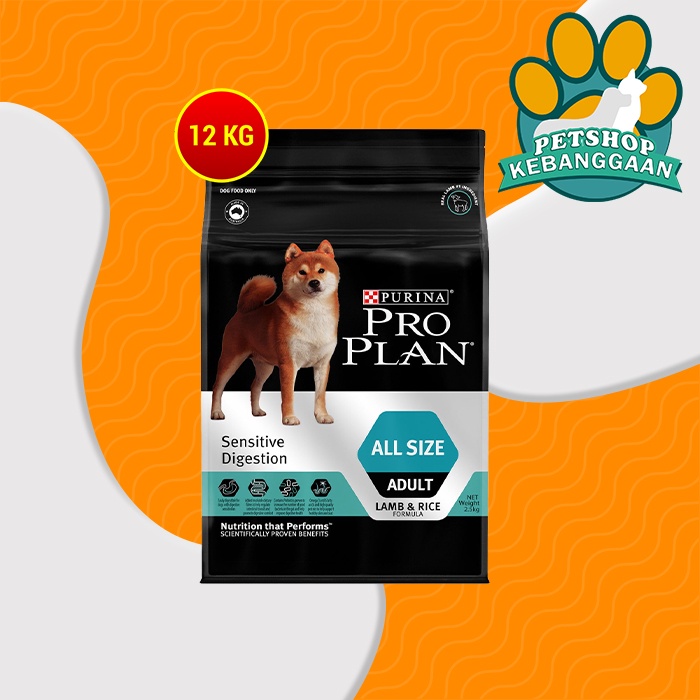 Makanan Anjing Pro Plan Medium Adult Sensitive Digestion 12kg / 12 kg