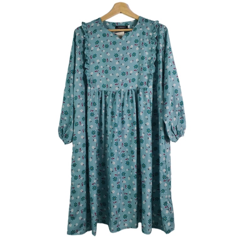 JOSJOLI_STORE/3859-3866 Tunik Daun Rayon Jumbo 5XL/Pakaian Wanita Dewasa/Busui/Realpict