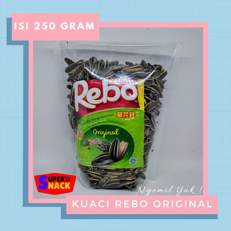 

Kuaci Rebo Original 250 Gram Snack Kiloan