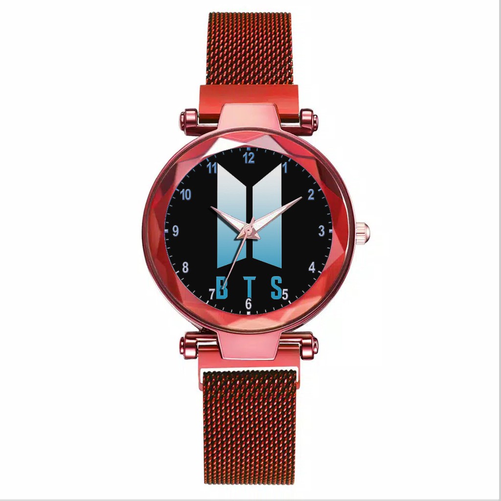 Jam Tangan Wanita Custom - KPOP BTS Free Box &amp; Batre Cadangan 5