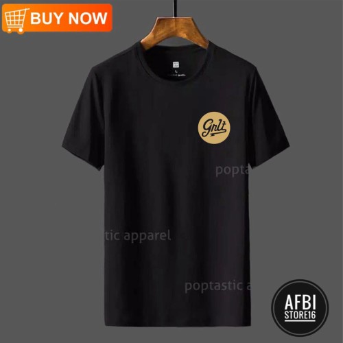 Kaos Tshirt Baju Distro Keren GRLT Logo Gold Premium Pria Wanita Cotton Combed 30s