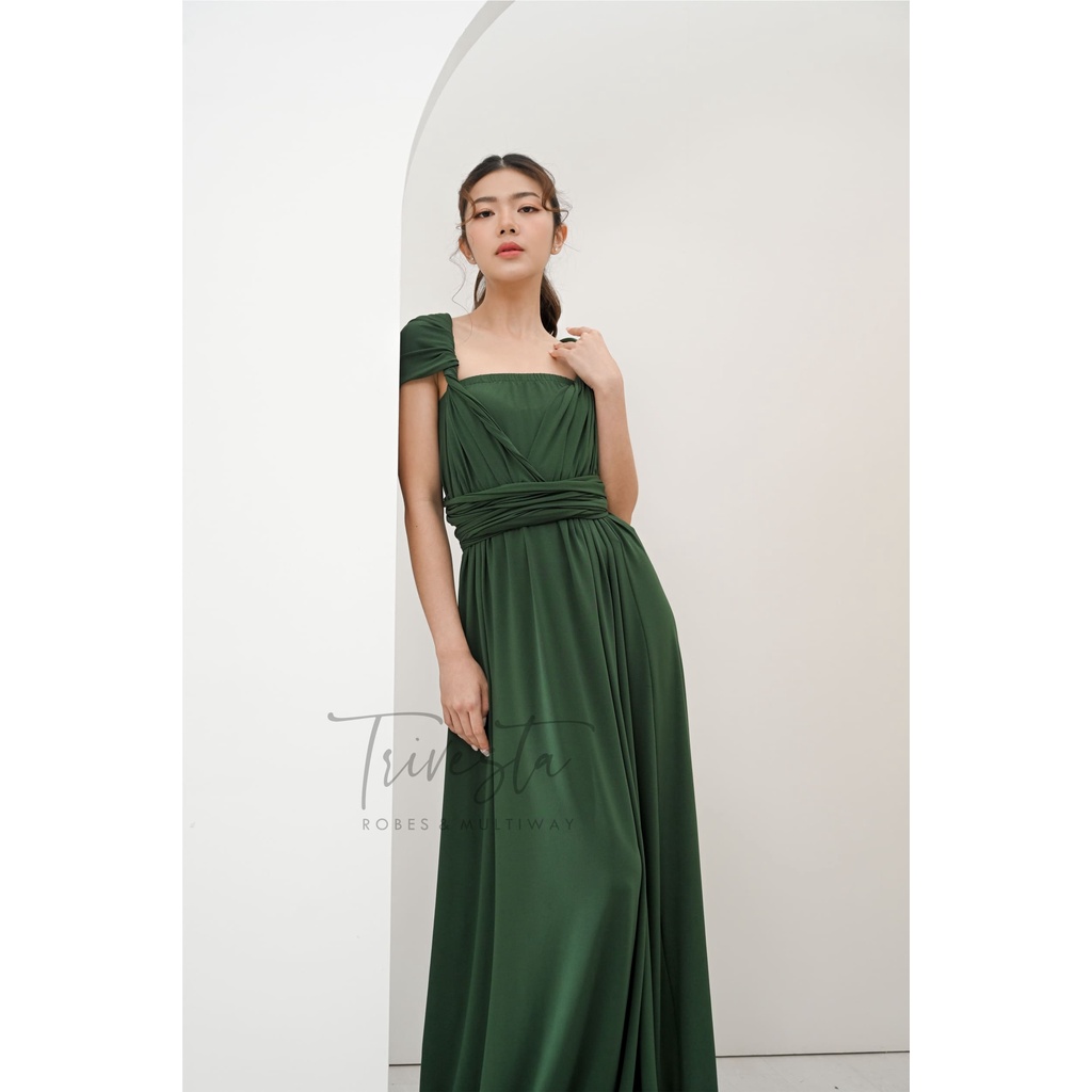 MAXI | EMERALD GREEN | MULTIWAY INFINITY CONVERTIBLE DRESS | FREE KEMBEN &amp; SPECIAL LONG SCRAFT