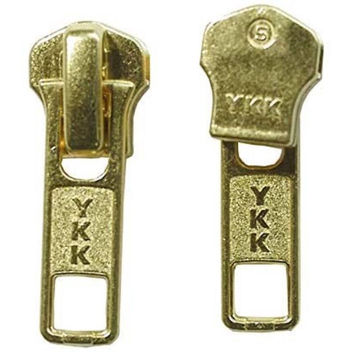 Kepala Seleting YKK 05 DA Metal Gold Head Zipper YKK Slider Gigi Besi 05 Emas