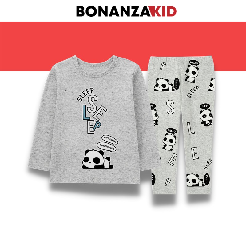 Baju Tidur Anak Laki Laki Piyama Anak Laki Laki Fire Line Dan Sleep Panda Usia 2 Sampai 8 Tahun Katun Combed 30s