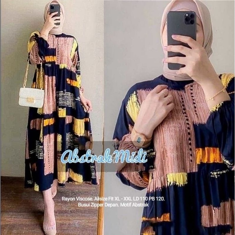 DRESS MIDI MURAH MIDI SOLO MIDI ORI SOLO UWAIS