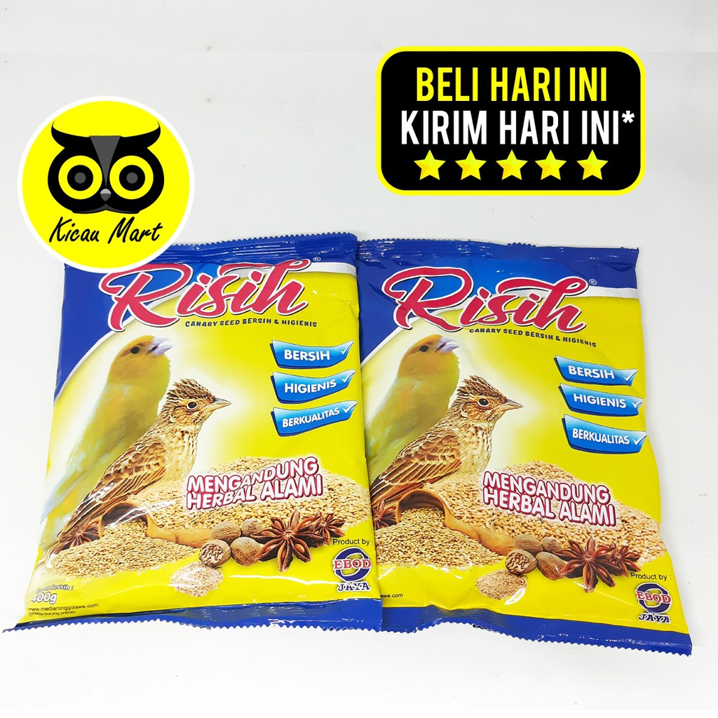 PAKAN MAKANAN HARIAN BURUNG KENARI BRANJANGAN BIJI MILLET MILET RISIH CANARY SEED EBOD JAYA KRDDBLS1