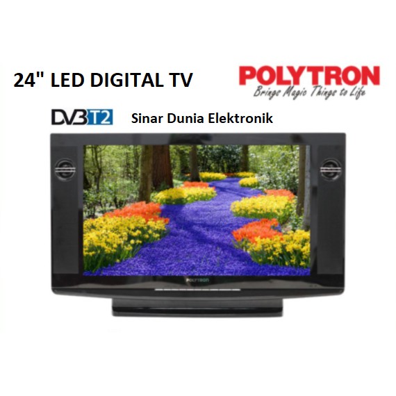 Polytron LED Digital TV 24&quot; DVB-T2 PLD 24V123 Semi Tabung 24 Inch