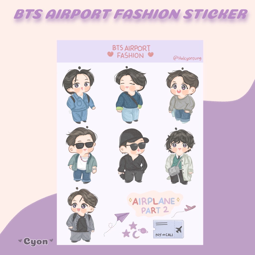 

BTS Airport Fashion Sticker