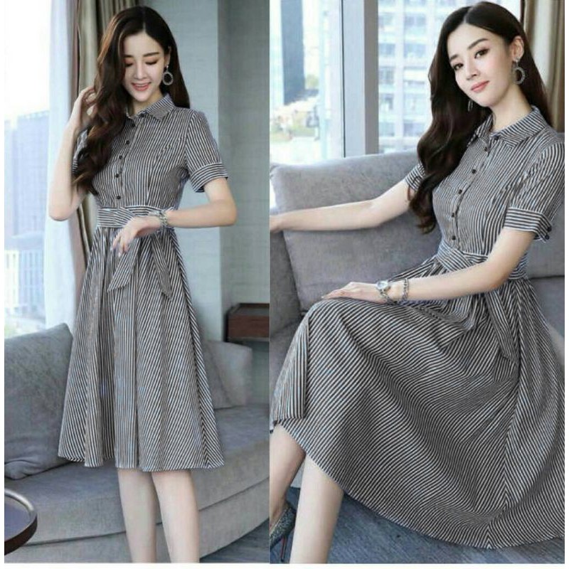 { THABI } GL 435 MD LINE / BAJU TERUSAN WANITA CASUAL DRESS / DRESS SIMPLE CASUAL DRESS / DERES WANI