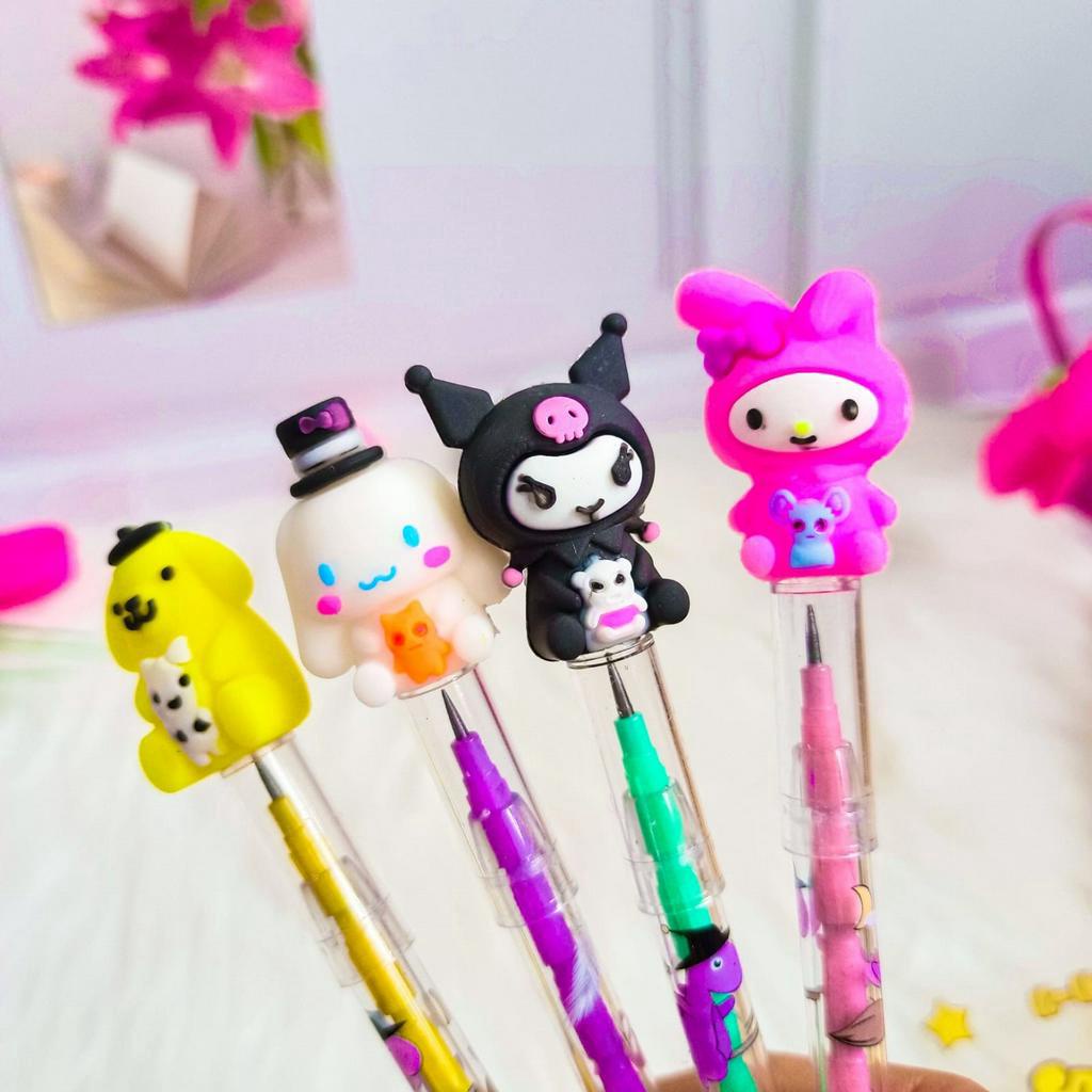 &quot;12 PCS PENSIL SUSUN SANRIO PENCIL PELURU BENSIA REFILL ORIGINAL UNTUK UJIAN ALAT TULIS SEKOLAH KARAKTER  UNIK LUCU MURAH COD&quot;