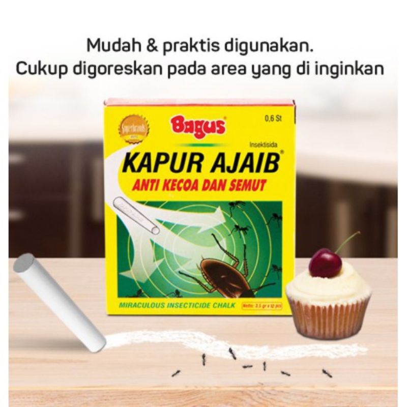 Kapur Ajaib Bagus Original Anti Kecoa dan Semut 1 Pack isi 2 Pcs