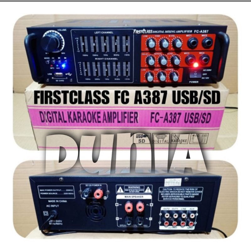 Amplifier FirstClass FC A387 Original Bluetooth - USB