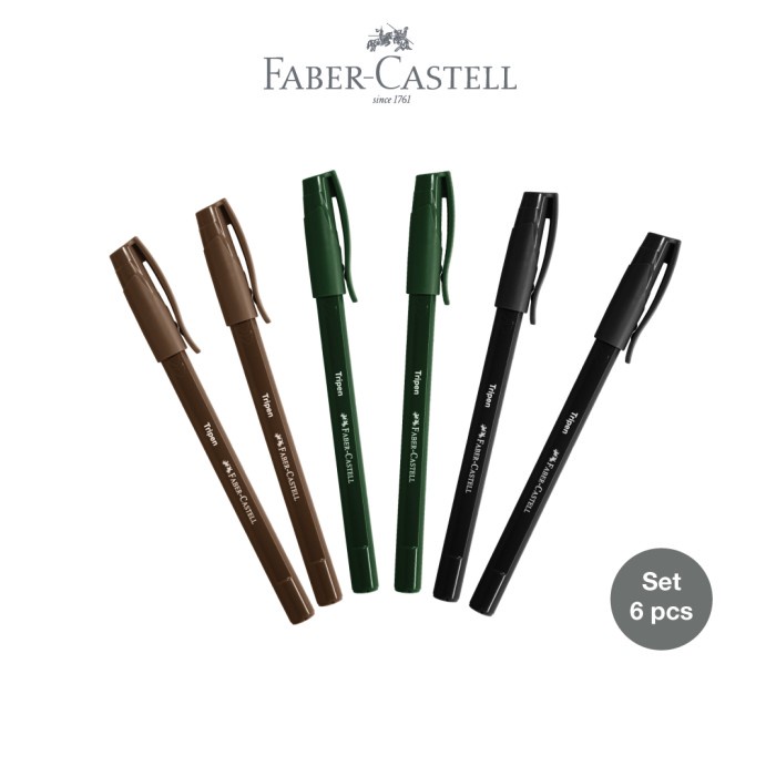 

TERBARU Faber-Castell Tripen Dark Set 6 in pouch
