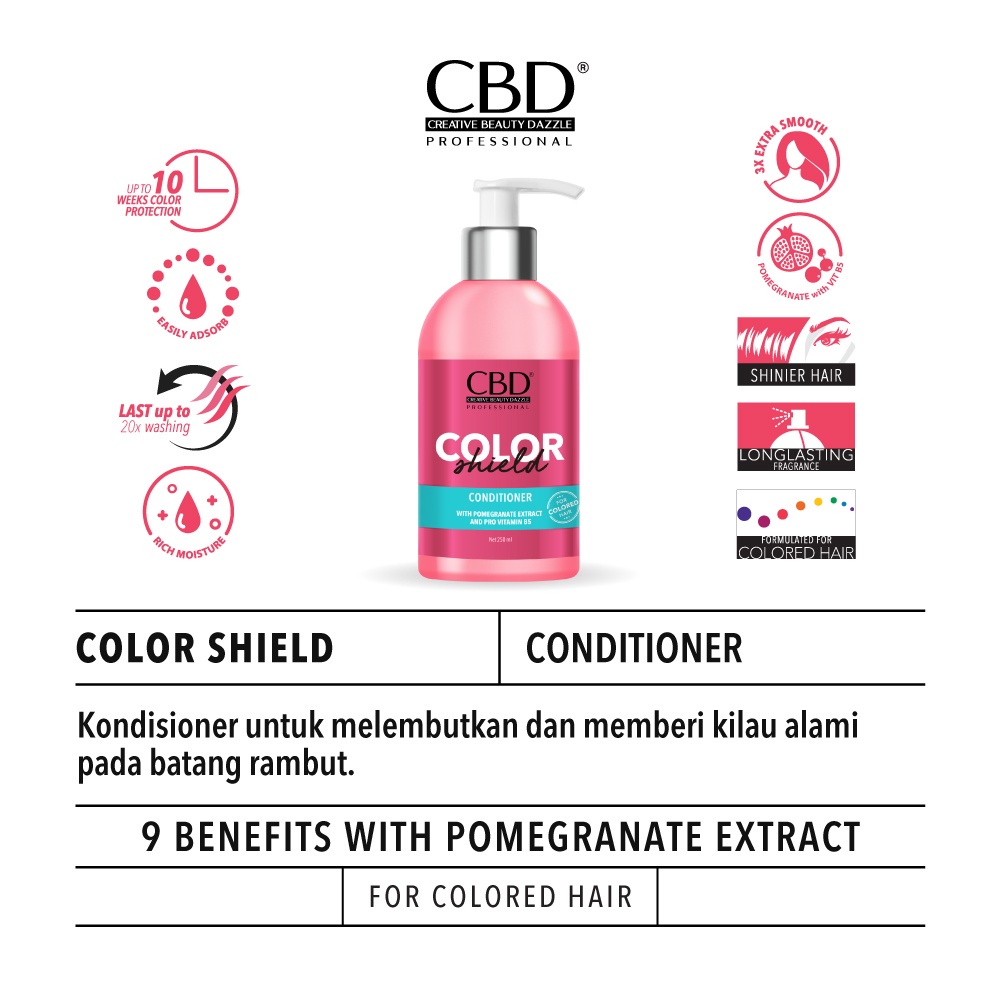 CBD Color Shield Hair Mask / Shampoo / Conditioner Rambut Berwarna