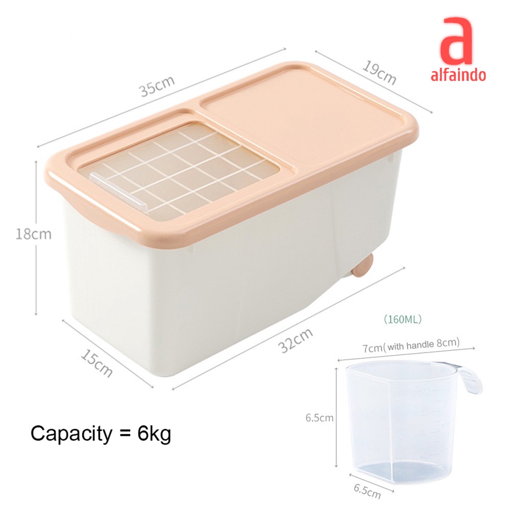 Alfaindo Tempat Beras Penyimpanan Makanan Beras Box Storage - BB002