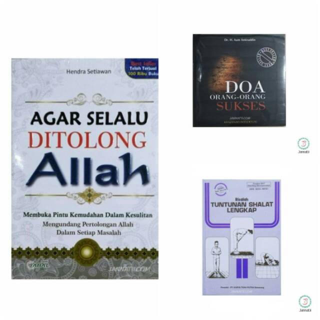 Paket 3 Buku - Agar Selalu Ditolong Allah - Doa Orang Orang Sukses - Risalah Tuntunan Sholat