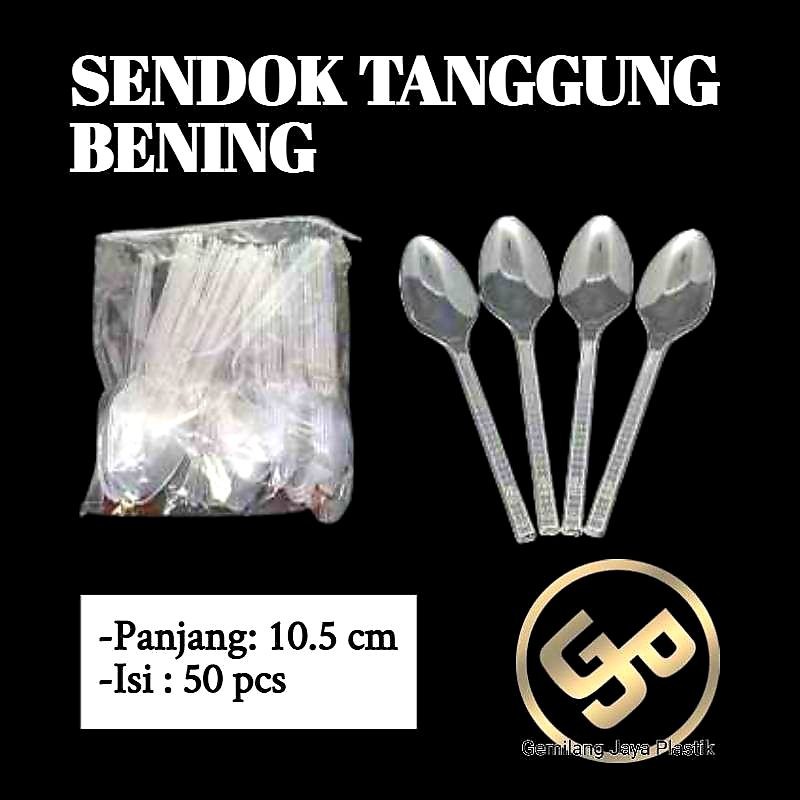 Sendok Teh / Sendok Puding Bening isi 50 pcs