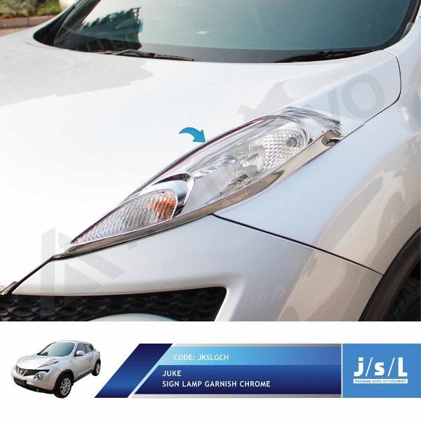 Aksesoris Fariasi Tambahan JSL Garnis Lampu Senja Nissan Juke Side Lamp Garnish Chrome