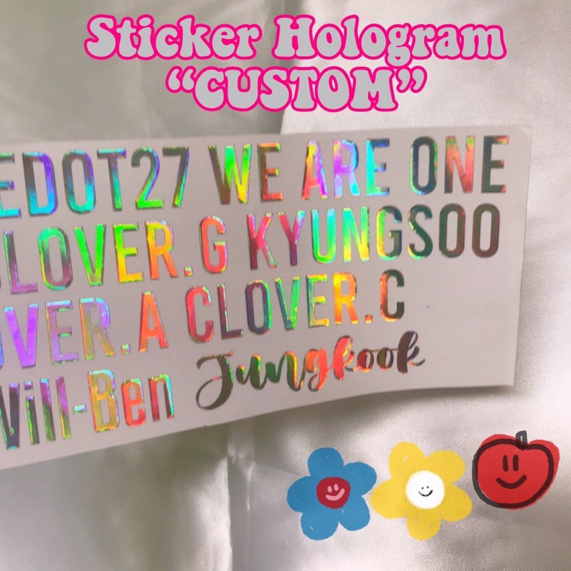 [CUSTOM SEHARI JADI] STICKER HOLOGRAM CUSTOM SET LEMBARAN