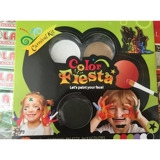 

Color fiesta / Carnival kit / Face painting 6 warna.