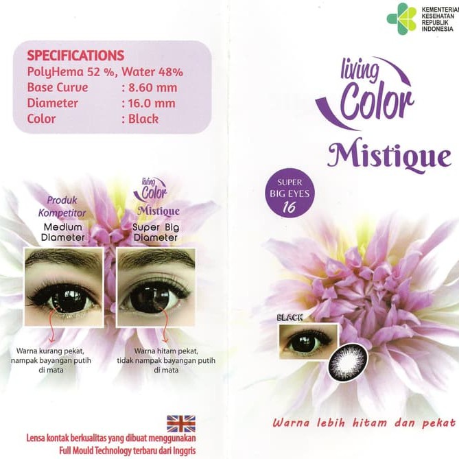 PAKET SOFTLENS MISTIQUE DIA 16MM + CAIRAN NICE LOOK 60ML + PINSET + LENSCASE / COD INSTAN SAMEDAY / LENSA KONTAK / PAKET MURAH