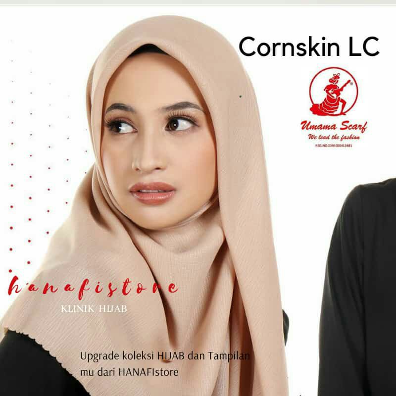 HIJAB CORNSKIN LC UMAMA / SEGIEMPAT CORNSKIN SQUARE Seri 1 bisa COD