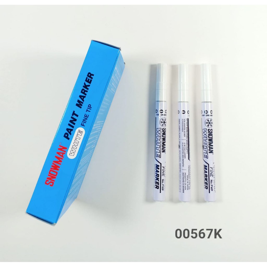 

Spidol Snowman Marker Permanen Fwp-12 White - 00567K