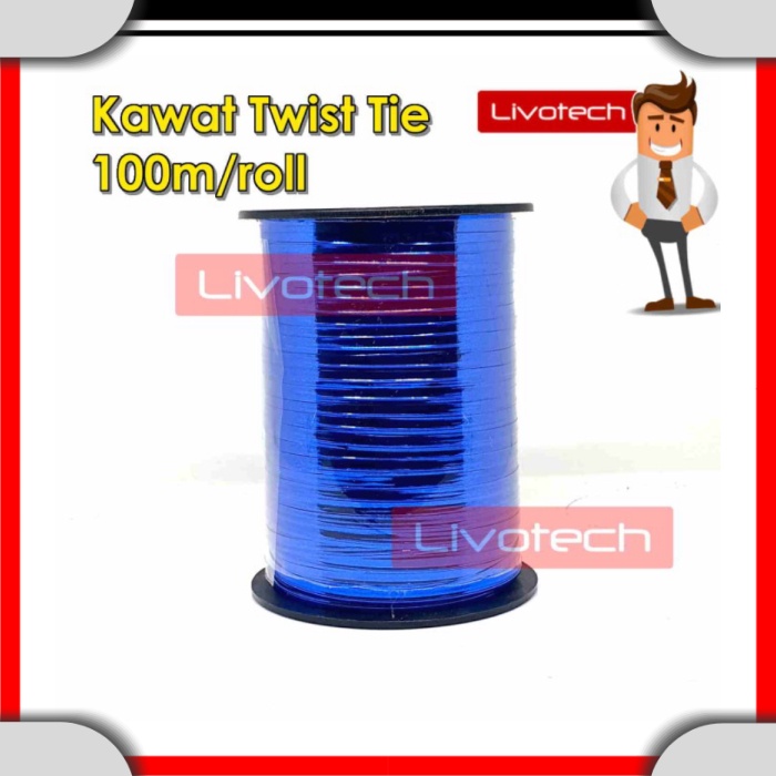

Twist Tie ROLL 100m x 4mm Kawat Metalik Kilap Souvenir Lolipop 100 m T0081