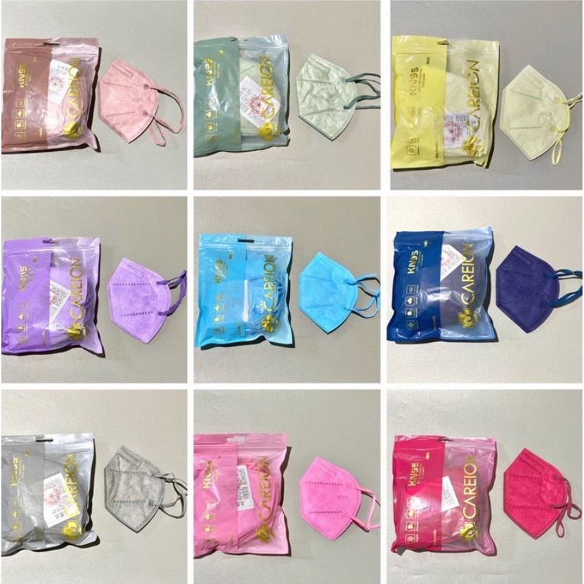 MASKER CAREION KN95 ISI 10PCS WARNA WARNI Masker N95 Masker KN 95 Masker 5PLY RESMI IZIN KEMENKES