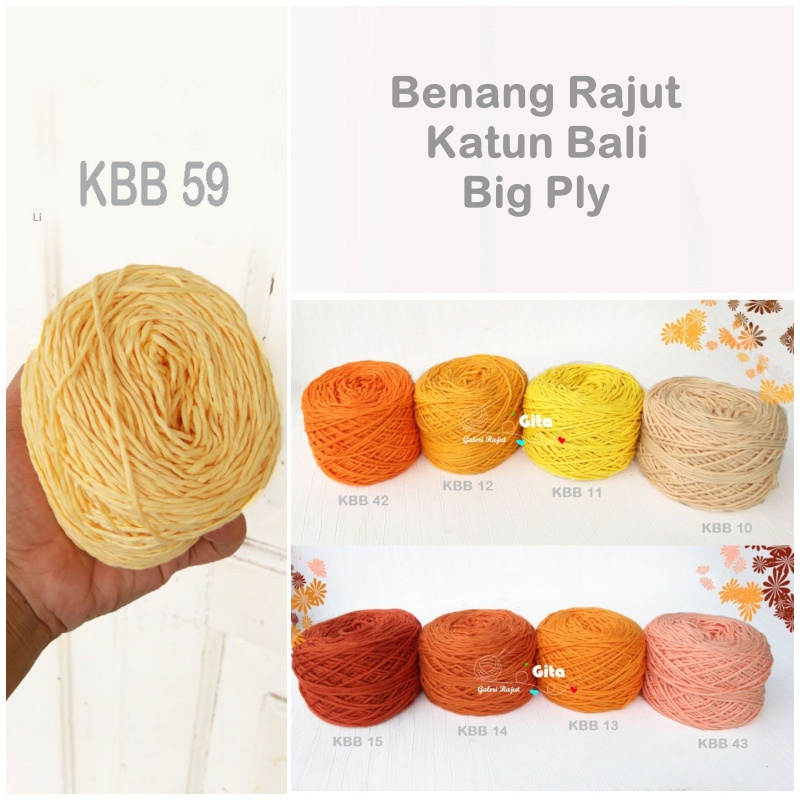 Benang Rajut Katun Bali Helai Besar/Benang Katun Bali Grosir/Benang Rajut Katun Big Ply