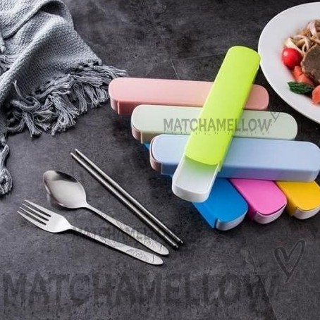 ❄️MATCHA❄️ SET ALAT MAKAN SENDOK GARPU SUMPIT STAINLESS STEEL / SET ALAT MAKAN