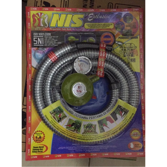 Selang gas regulator NIS double lock EXCLUSIVE