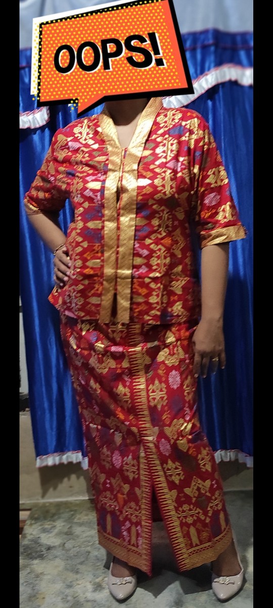 Setelan Baju Kebaya Pramugari Santika Panjang