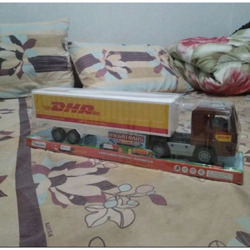 mainan truk kontainer- mainan truk trailer- mainan anak edukatif