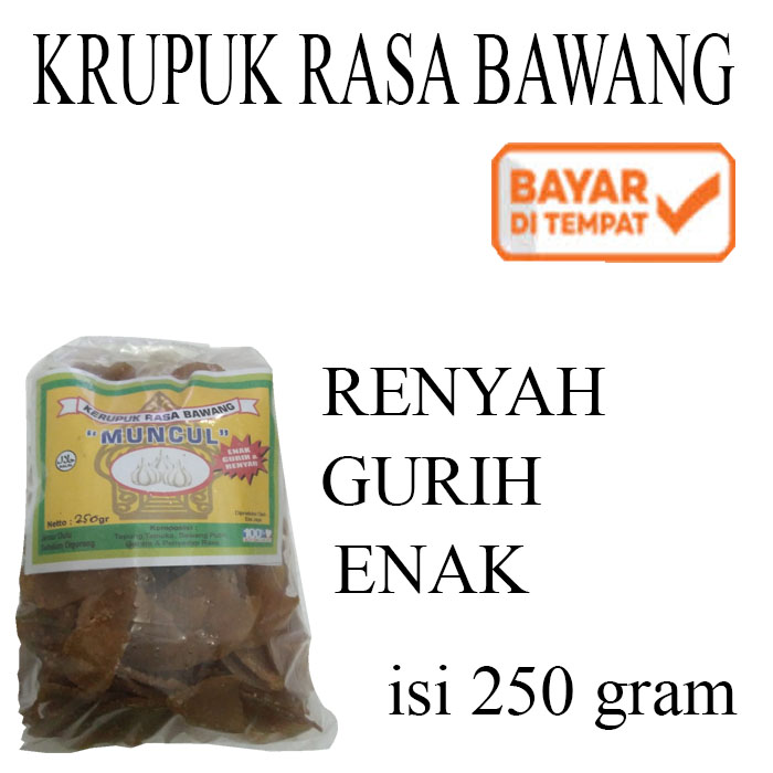 MUNCUL krupuk mentah rasa bawang isi 250 gram