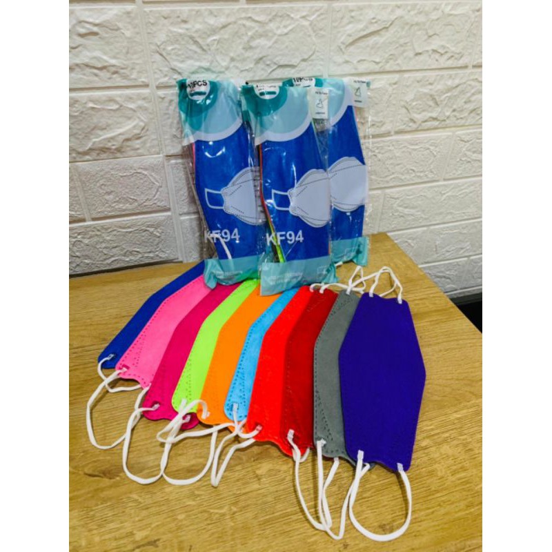masker kf94 korea murah hitam putih abu warna kn95 n95 isi 10 pcs original