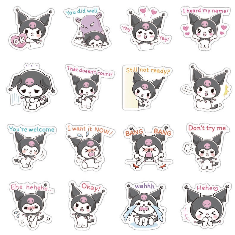 172 buah tidak berulang Clow m stiker lucu kartun Setan Kecil stiker Jurnal stiker dekoratif stiker