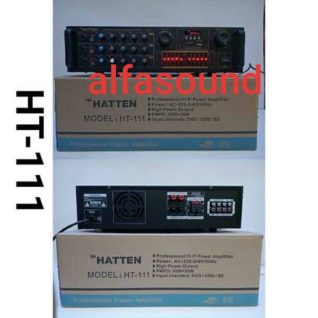 AMPLIFIER KARAOKE HATTEN HT 111 AMPLI HATTEN HT111 KUALITAS BAGUS