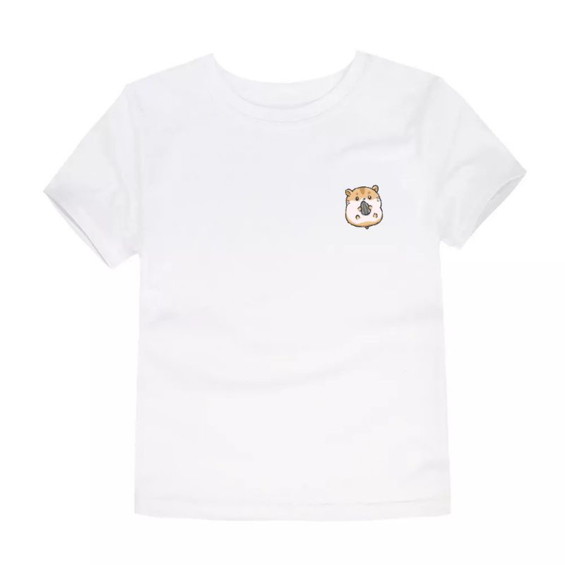 Hokyshop92 Kaos Anak Unisex Hamster Lengan Pendek Baju Anak Distro Tshirt Kids Kaos Oblong Atasan Cod