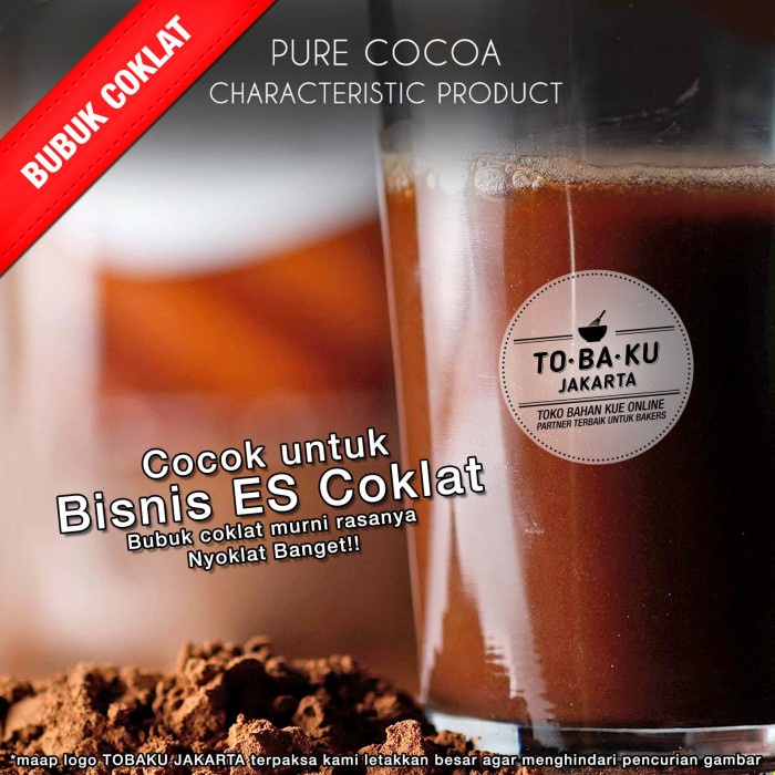 

Siap Kirim Coklat Bubuk Cocoa Powder Pure Cokelat Murni Tanpa Campuran - 500Gr