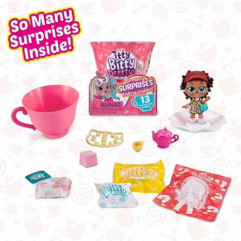 ori original zuru itty bitty pretty small tea cup S1 series one 1 mainan cangkir teh anak boneka doll surprises surprise collectible hadiah kado ultah cewek perempuan toy toys girl girls gift collection