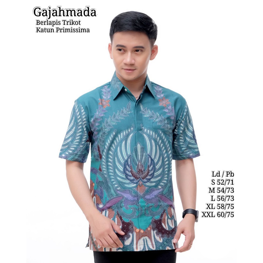 Model Baju Batik Terbaru 2020 Motif Gajahmada - Kemeja Batik Tulis Pria Lengan Pendek