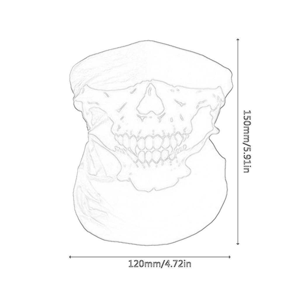 Masker motor pria motif tengkorak